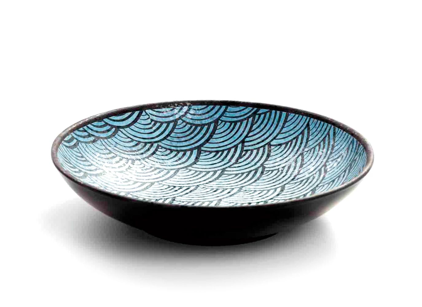 Prato Fundo Melamina Azul 22.5 cm para Serviço de Mesa