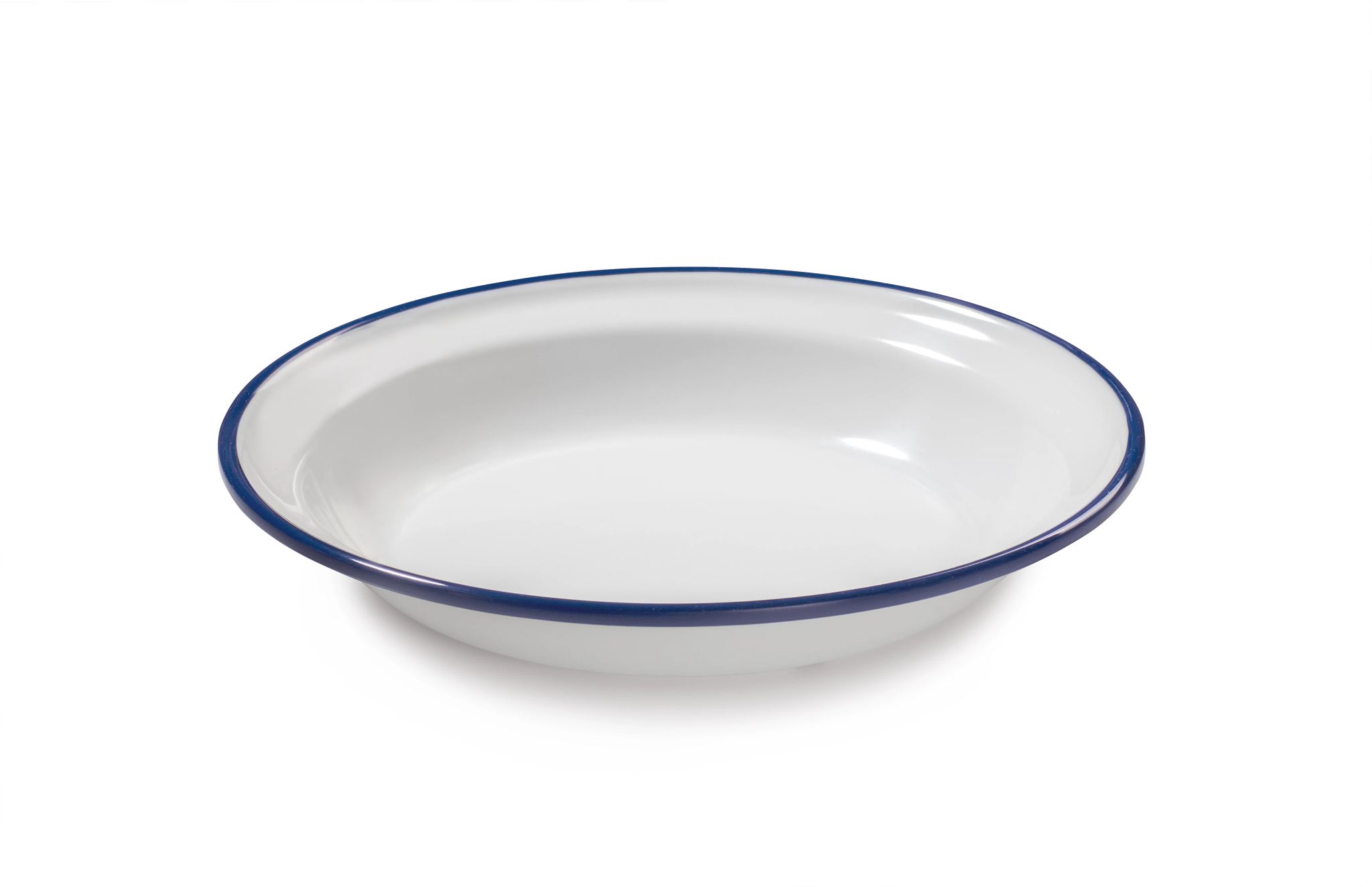 Prato Fundo Melamina 20 cm Bordo Azul para Serviço de Mesa