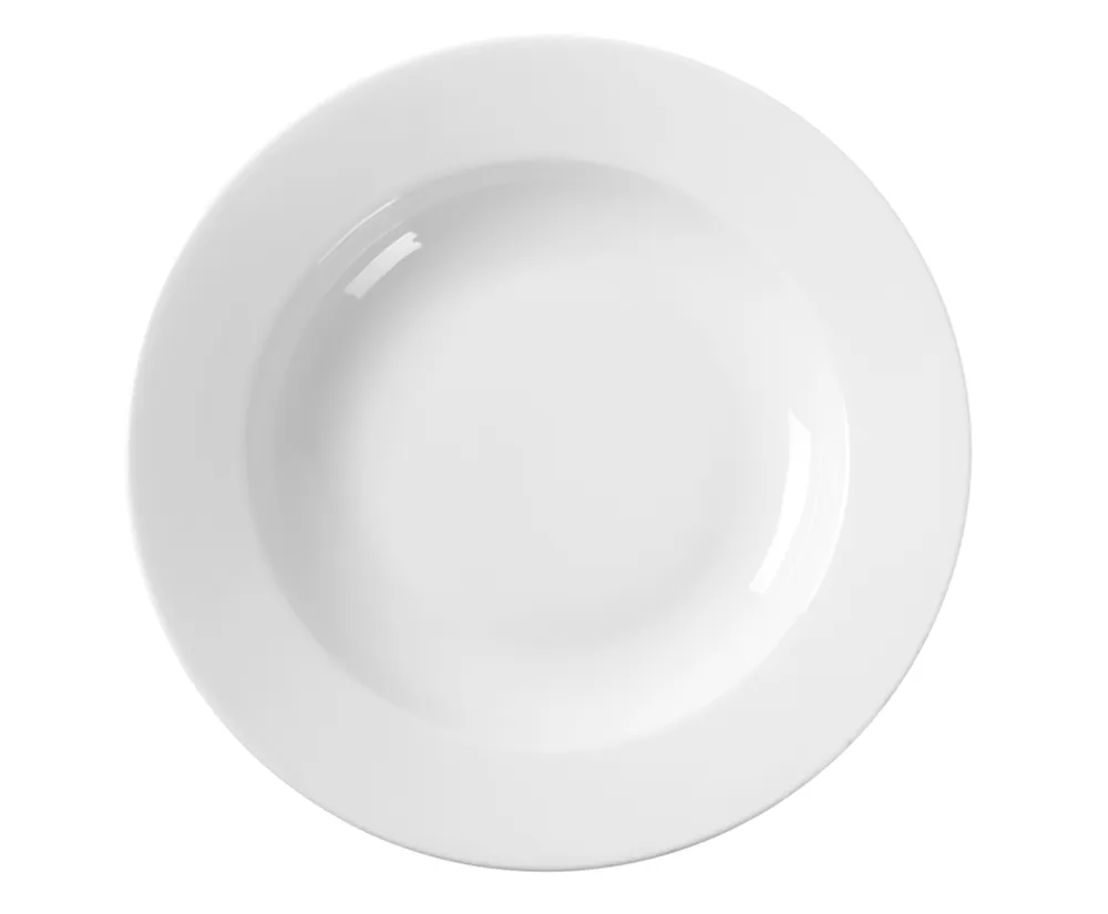 Prato Fundo de Porcelana 230mm Branco para Serviço de Mesa