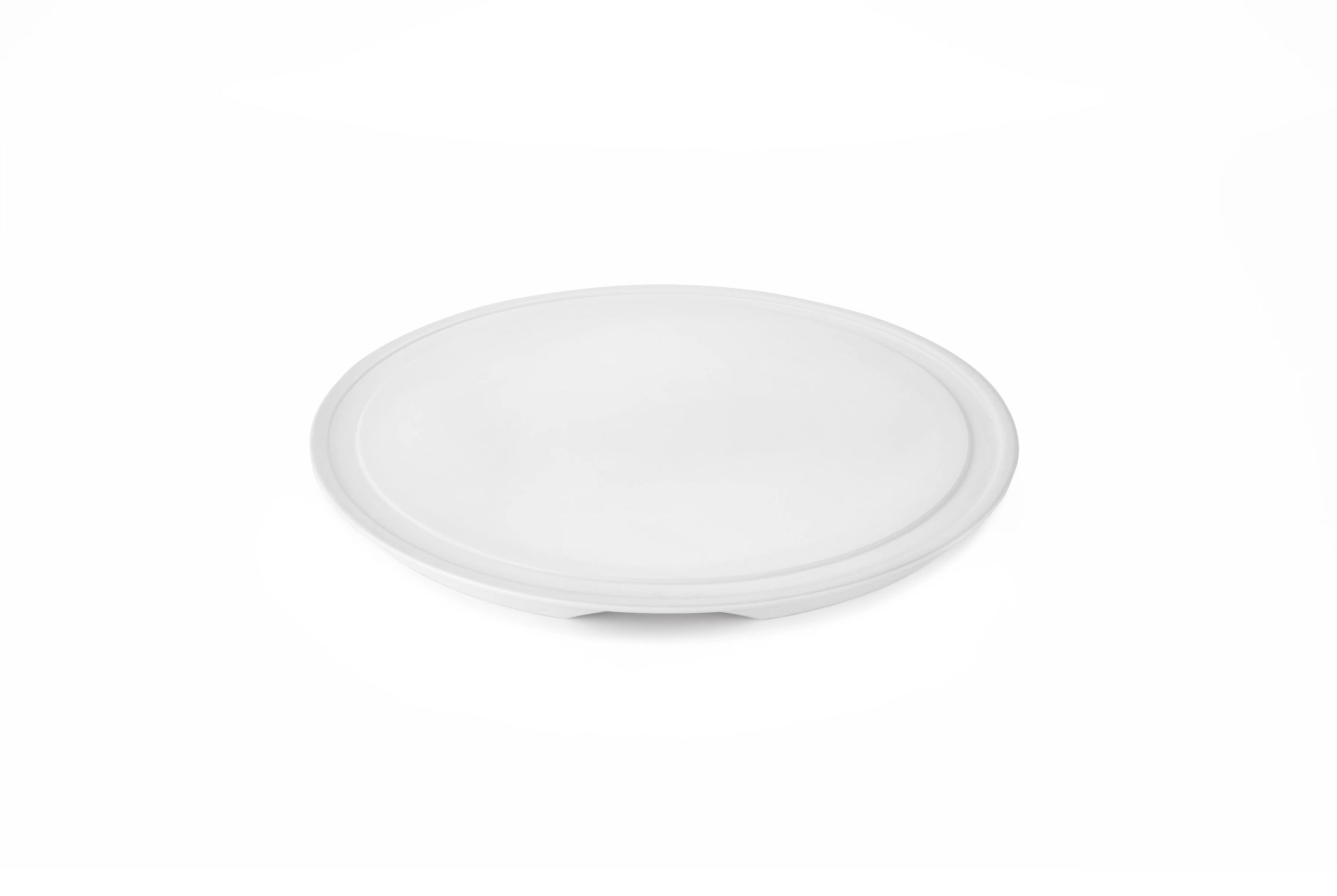 Bandeja Redonda Melamina 22,7 cm Branca para Buffet