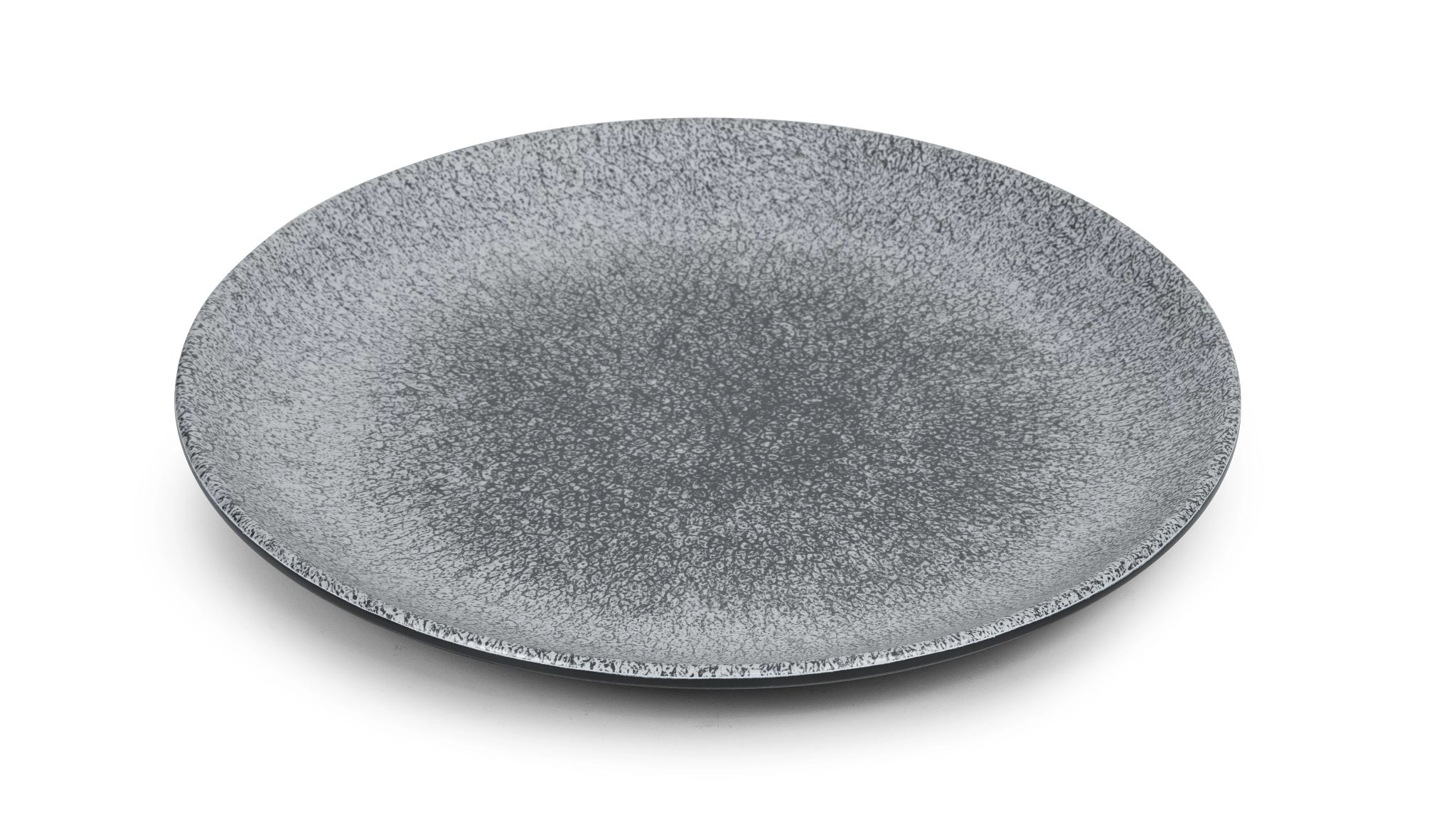 Prato Melamina Volcano 26 cm Redondo Cinzento para Serviço de Mesa