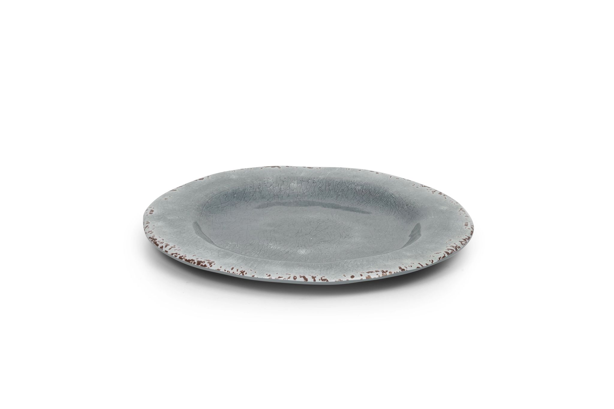 Prato de Melamina Cinza 22 cm para Serviço de Mesa Profissional