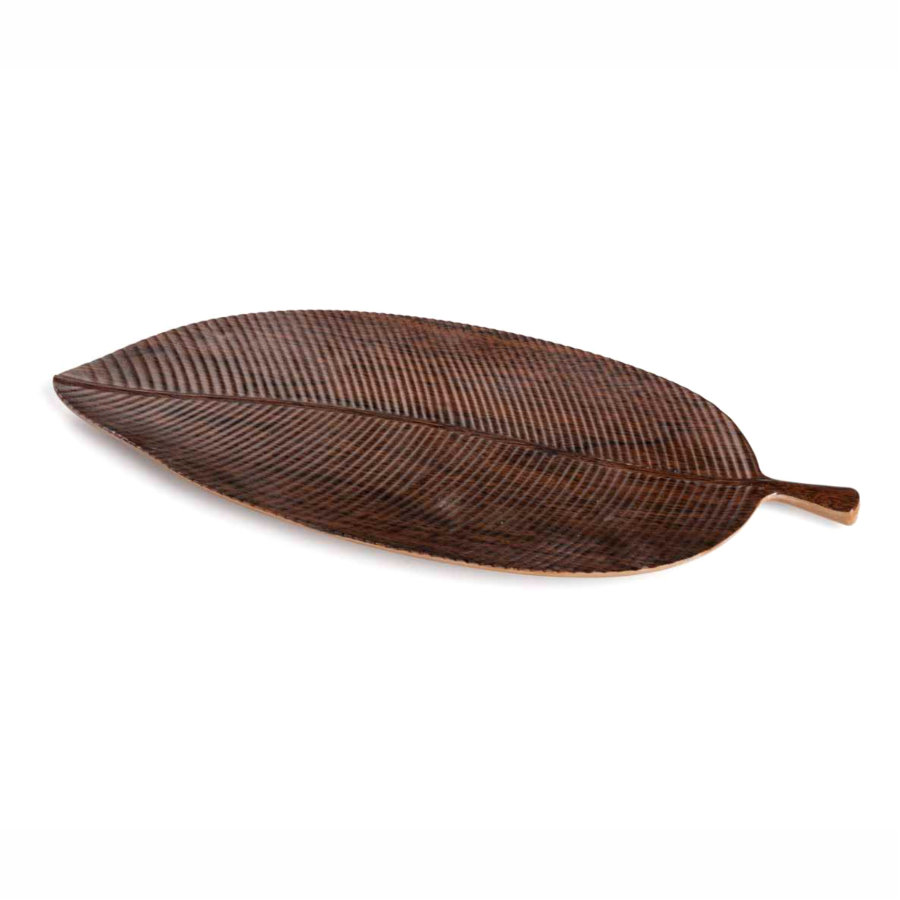 Prato de Melamina Folha 37x15 cm para Buffet e Catering