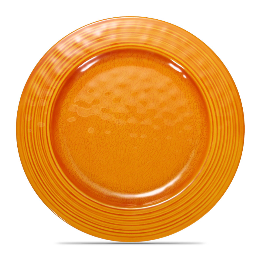 Prato de Apresentação Melamina Laranja 22 cm