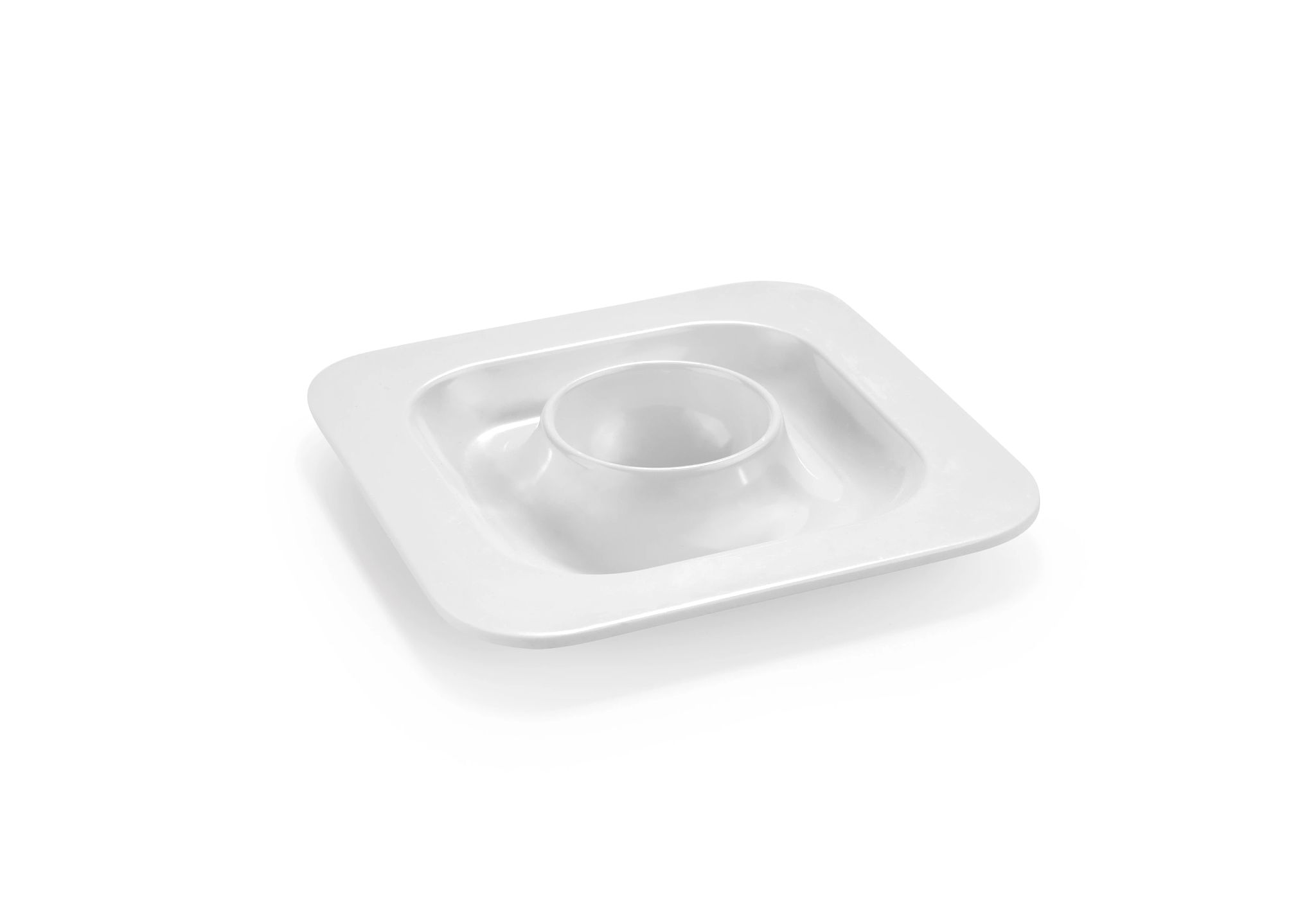 Prato para Ovo Melamina Branco 11.5 cm