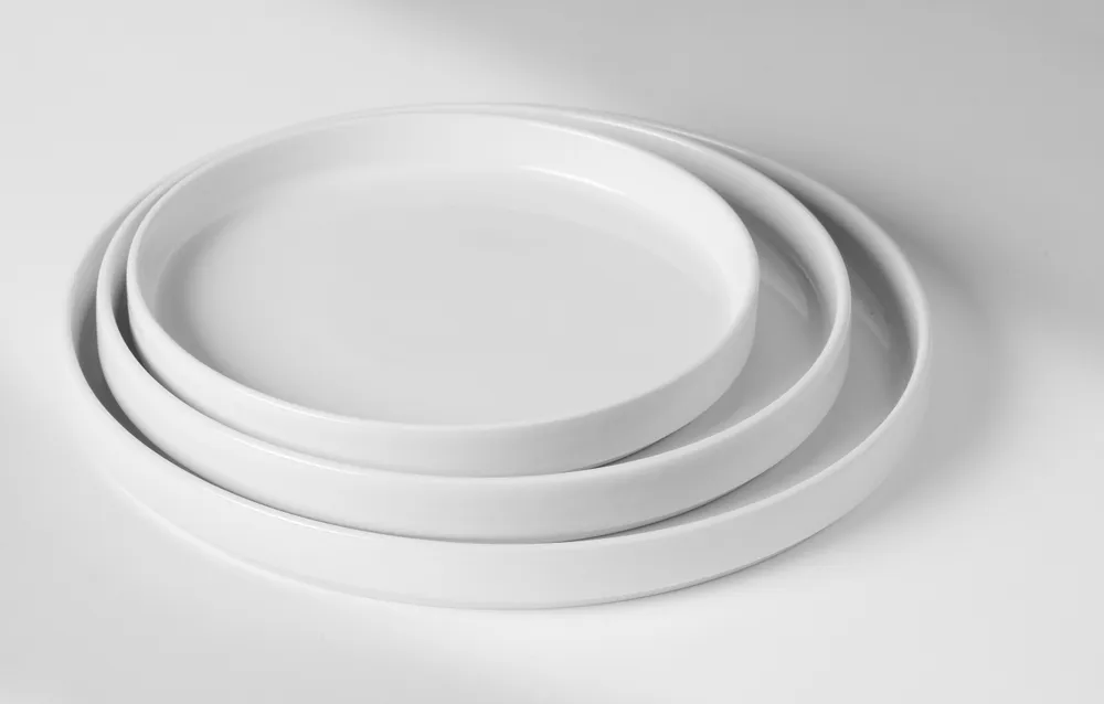 Prato de Porcelana Ø200mm com Rebordo Alto para Restaurante