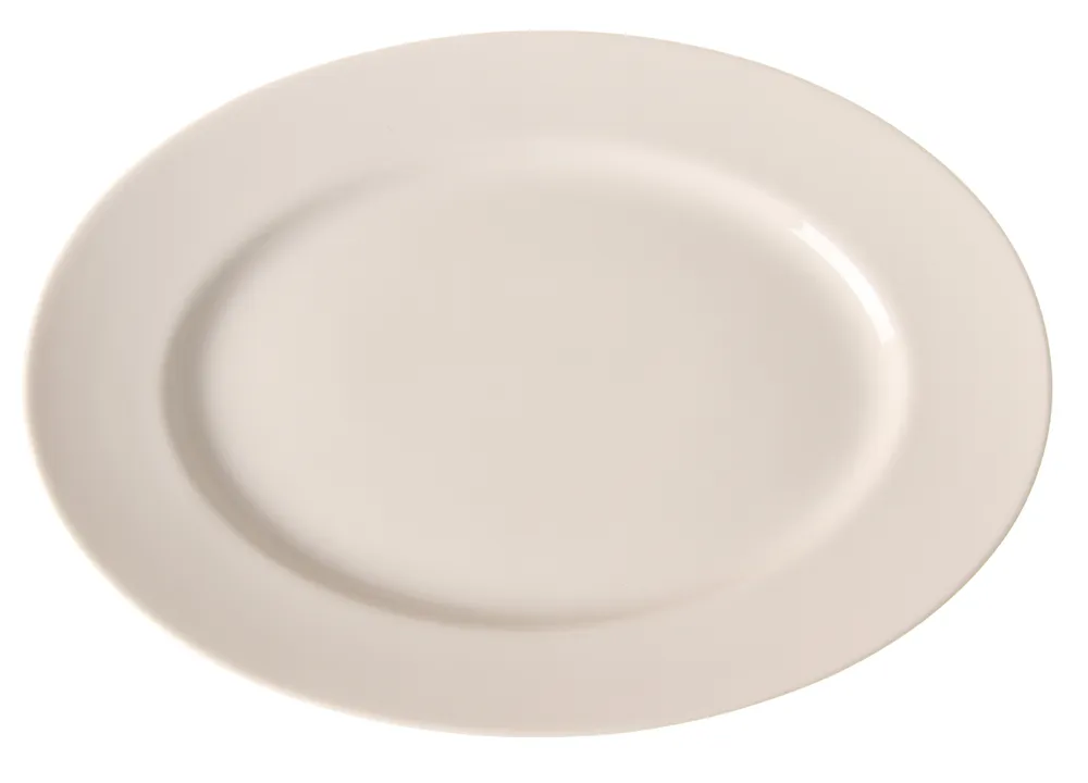 Prato Oval Porcelana 360x260mm para Restaurantes e Hotelaria