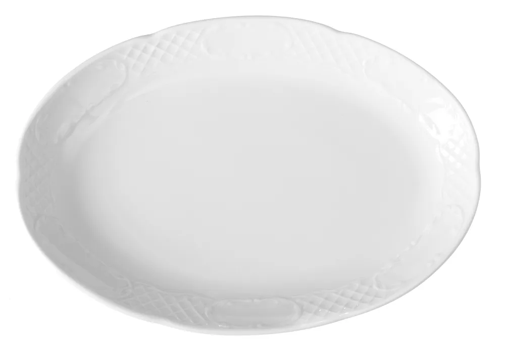 Prato Oval de Porcelana Profissional 330x225mm Reforçado