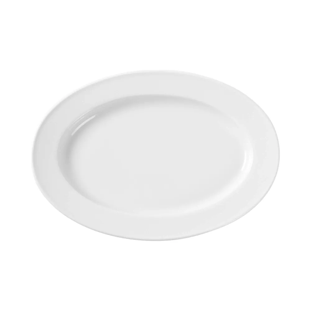 Prato Oval de Porcelana Reforçada 34x24cm