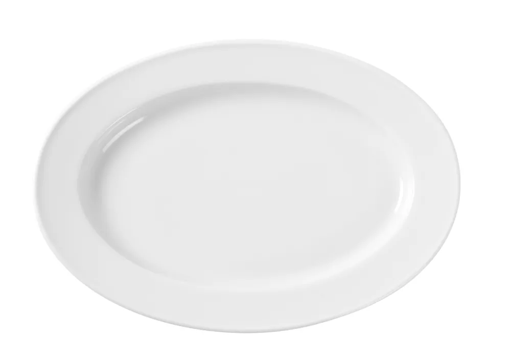 Prato Oval de Porcelana Reforçada 34x24cm