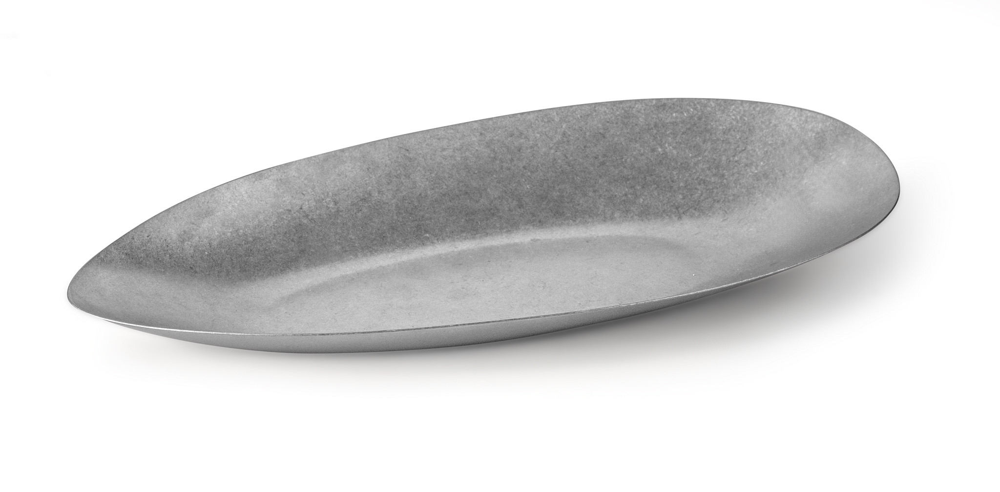 Prato Oval Inox Vintage 30 x 14.5 cm para Serviço de Mesa