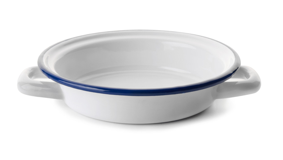 Prato para Ovos 14 cm em Aço Esmaltado Vitrificado