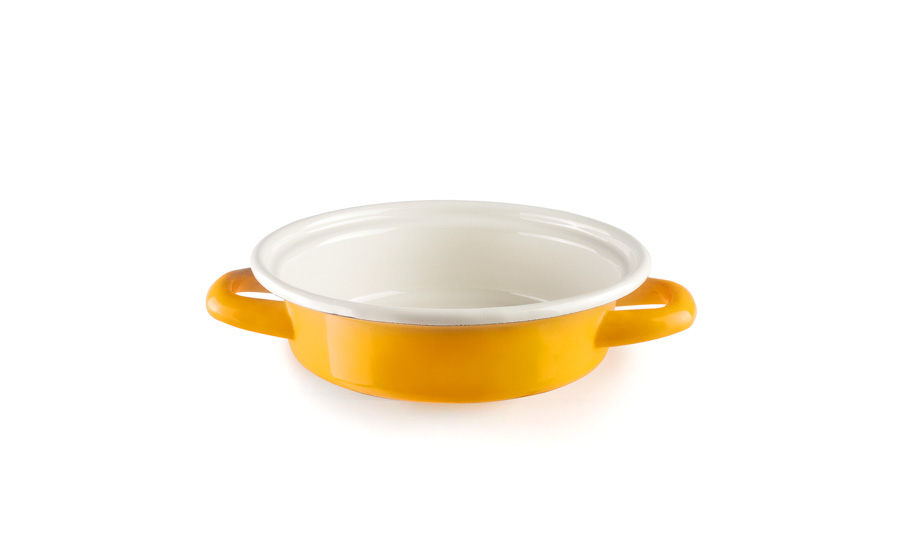 Prato de Ovos em Aço Esmaltado Vitrificado 14 cm