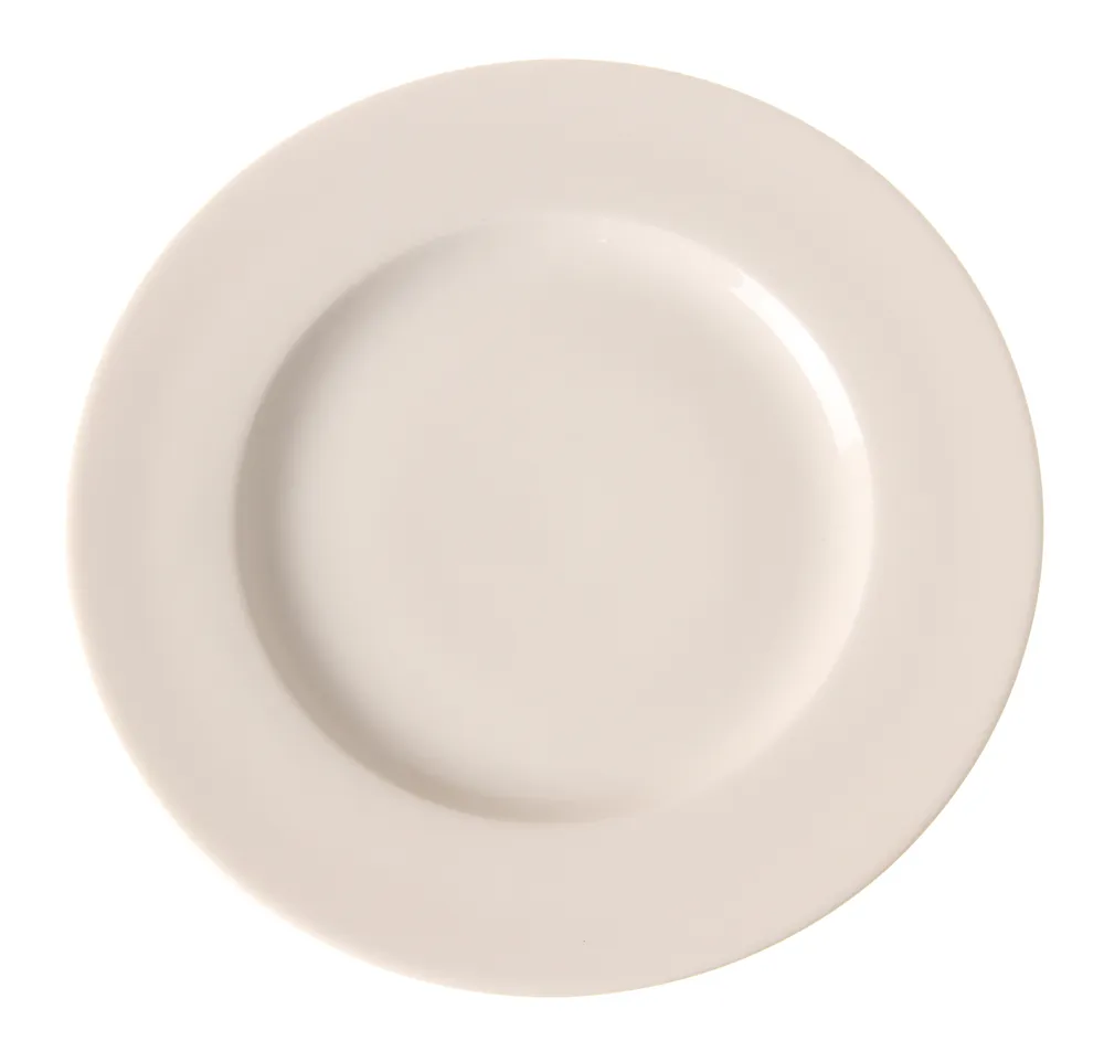 Prato Raso Porcelana Branca 230mm para Serviço de Mesa