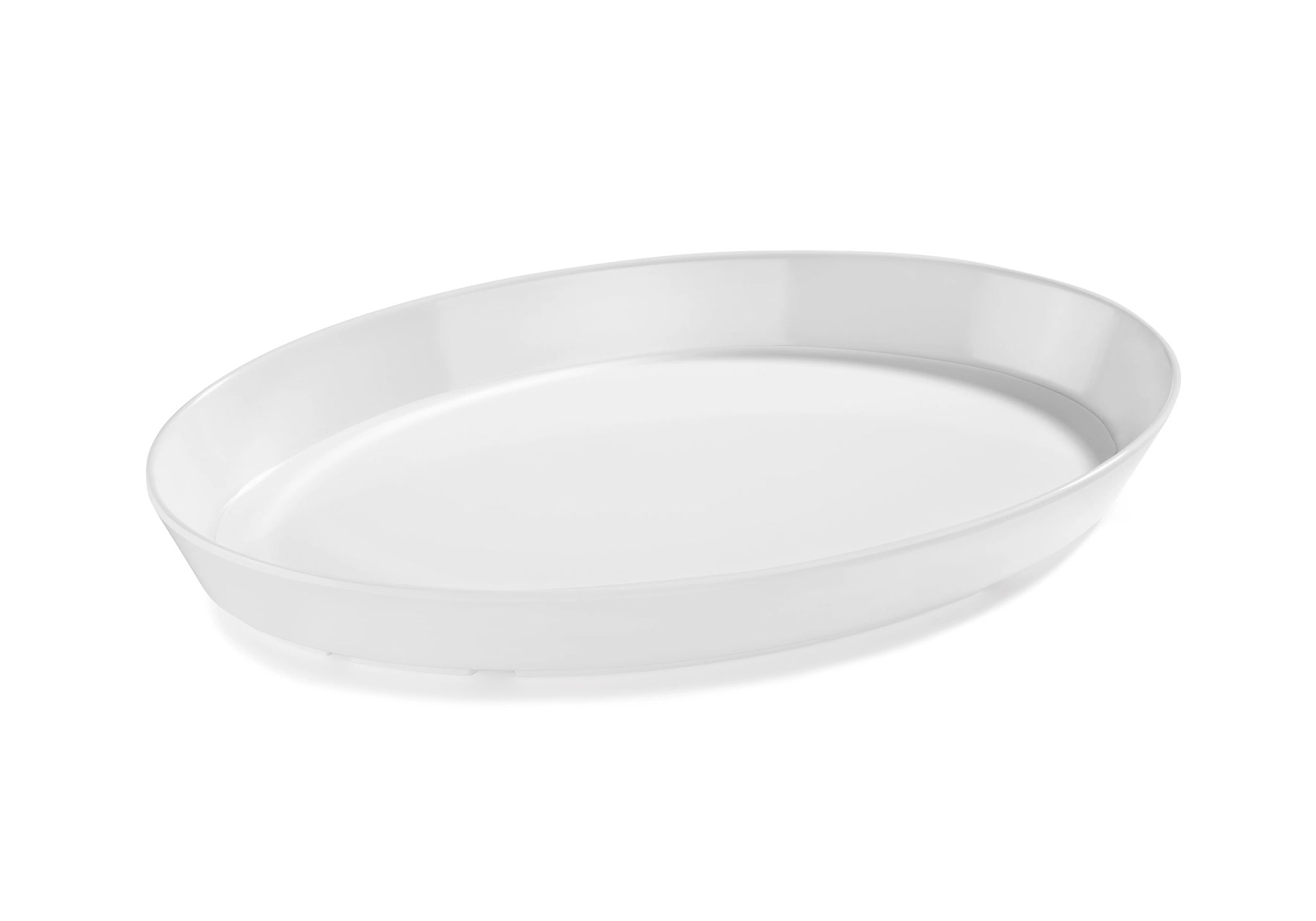 Prato de Serviço Oval Melamina Branco 43.5x26.5 cm
