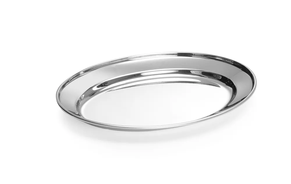 Prato de Servir Oval Aço Inoxidável 500x350mm