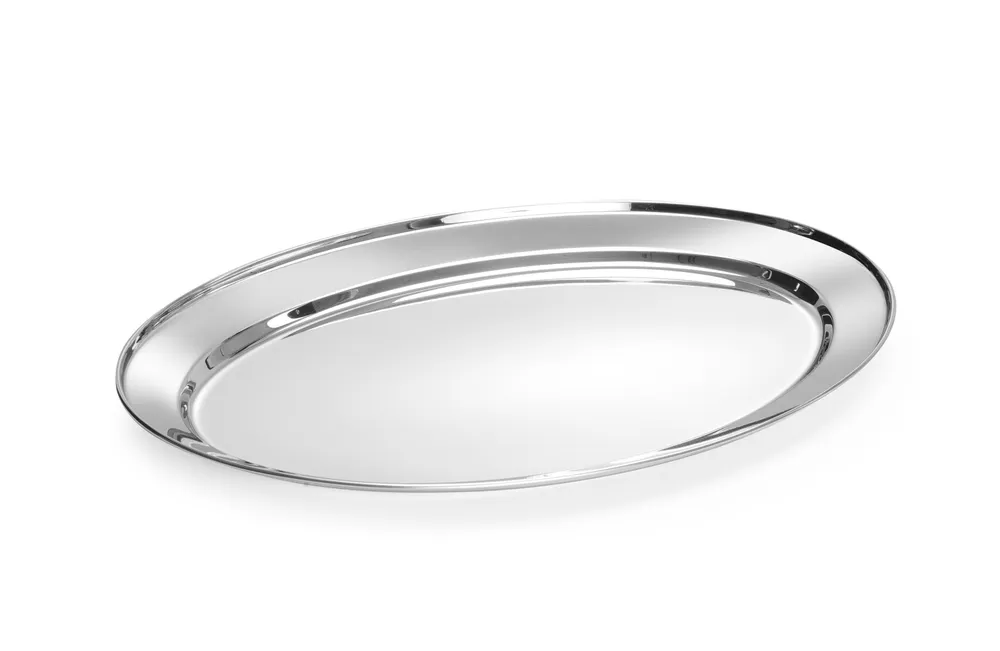 Prato de Servir Oval Aço Inoxidável 500x350mm
