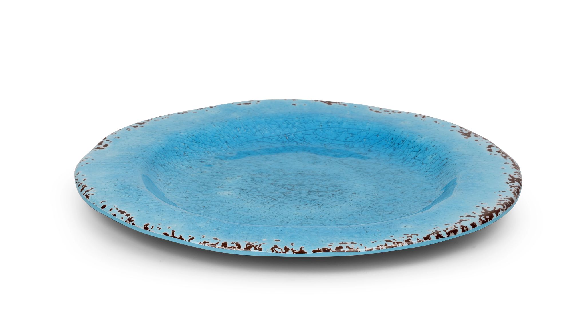 Prato de Melamina Azul 27 cm para Serviço de Mesa Profissional