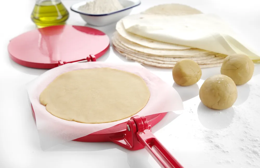 Prensa manual para tortilhas em alumínio 200mm