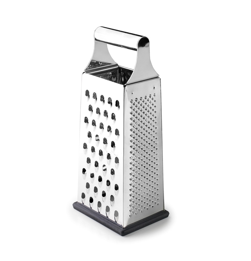 Ralador 4 Faces Inox para Cozinha Profissional 10x10x23 cm