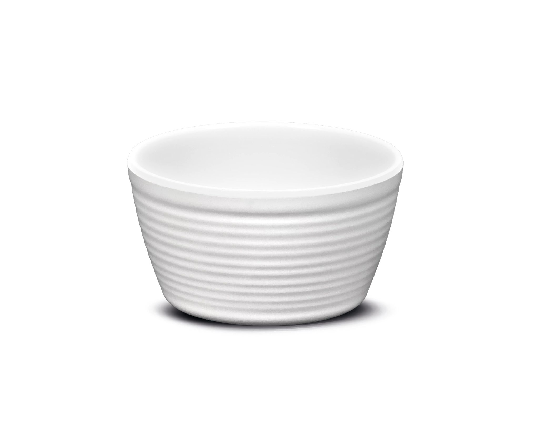Ramekin Ondulado Melamina Branco 6.2 cm para Serviço de Mesa