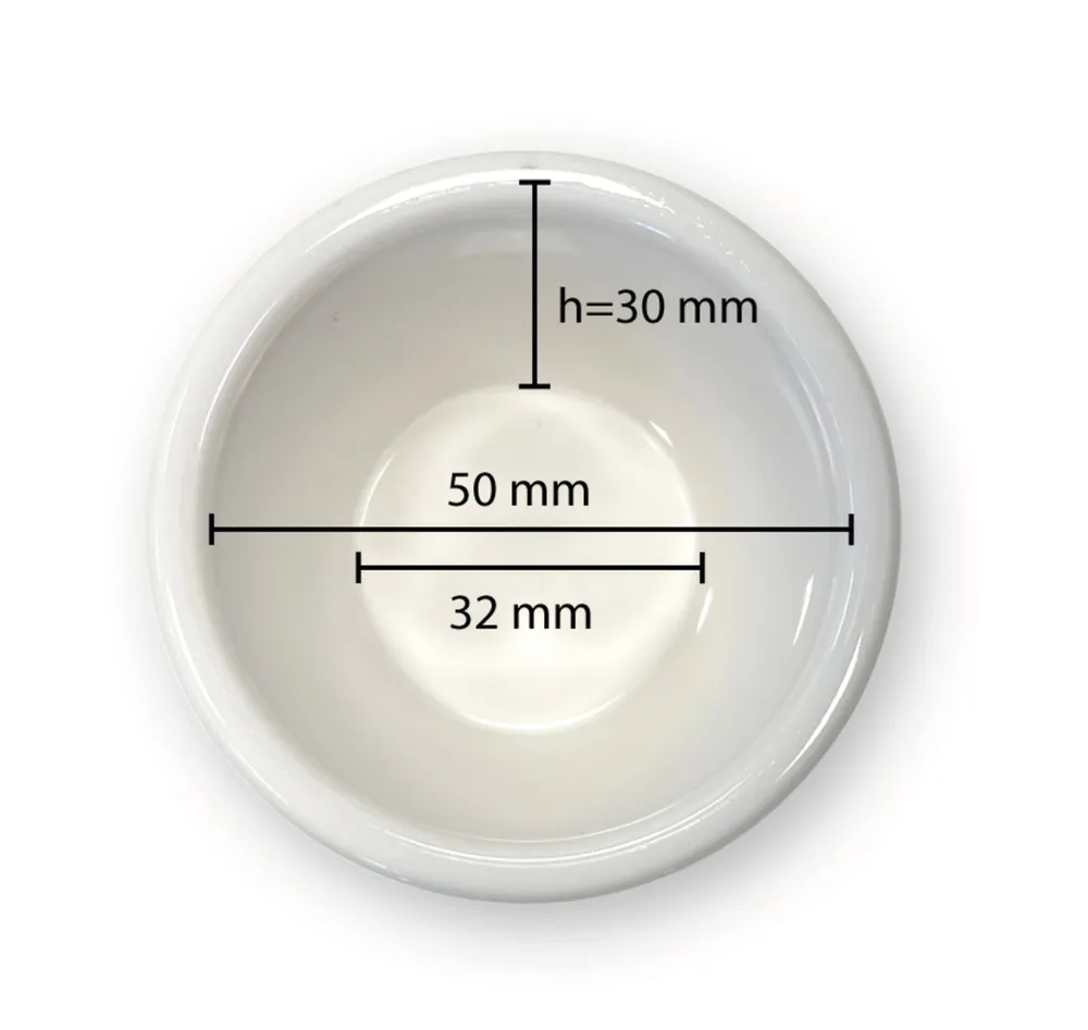 Ramequim Marfim 0,045L, Ø60x(A)35mm - Conjunto 12 Unidades