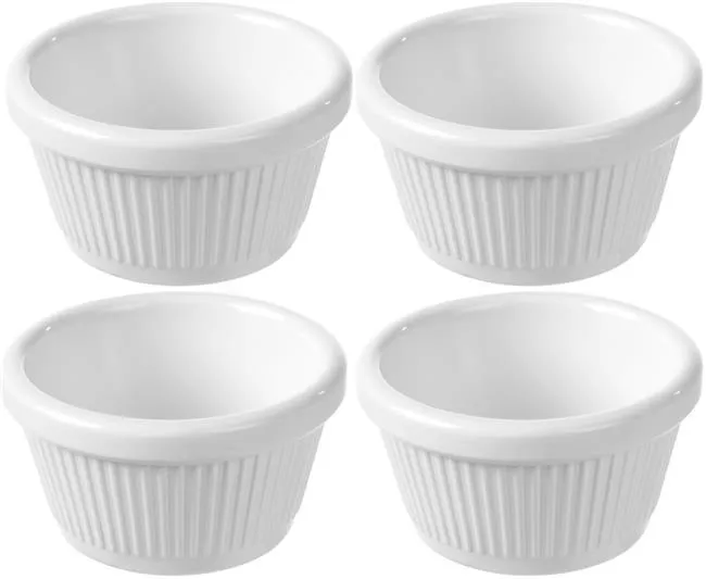 Ramequim Canelado Melamina 0,05L ⌀70mm - Pack 4 unidades