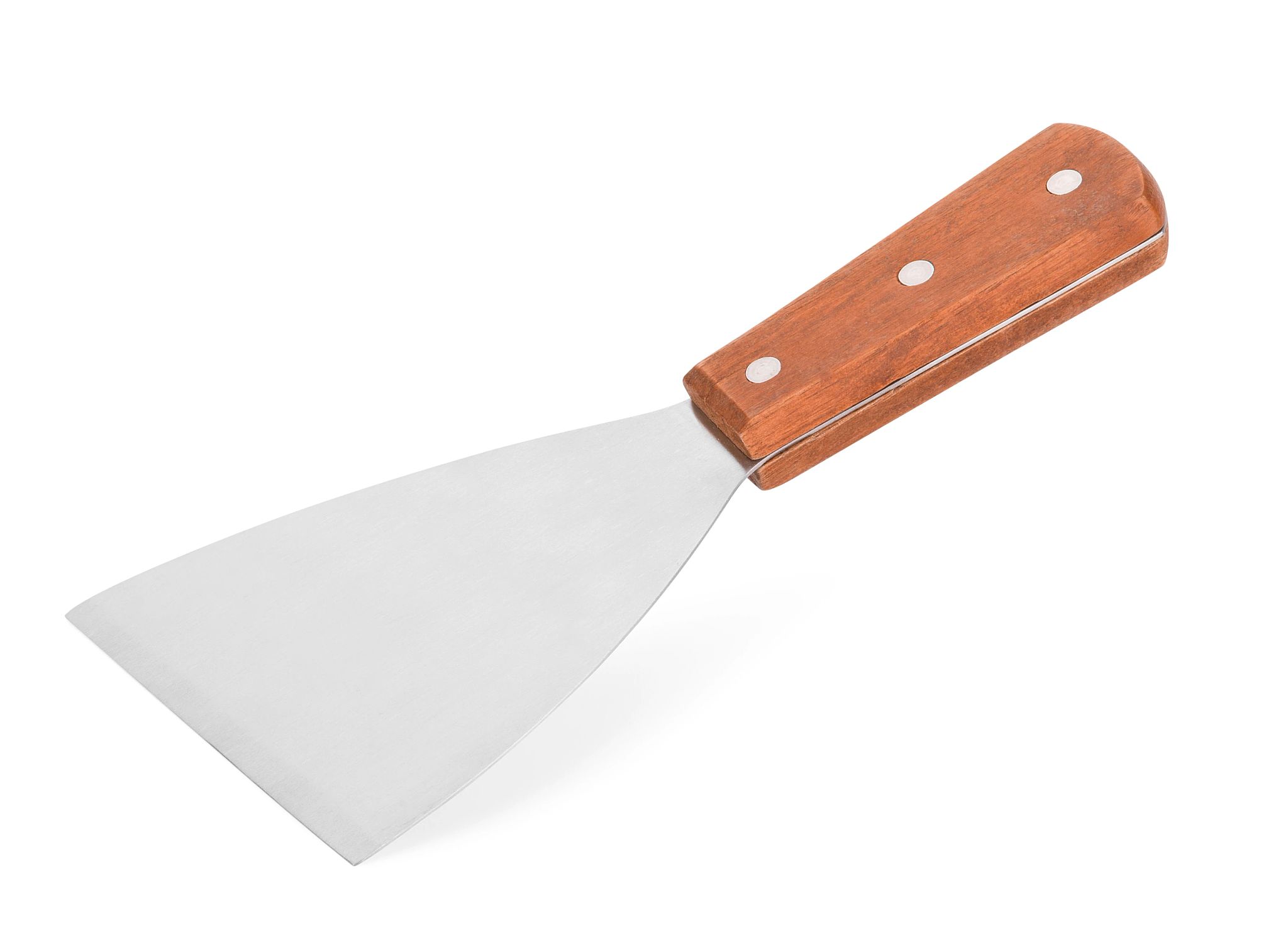 Raspador Triangular Aço Inoxidável 22 cm Cabo Madeira