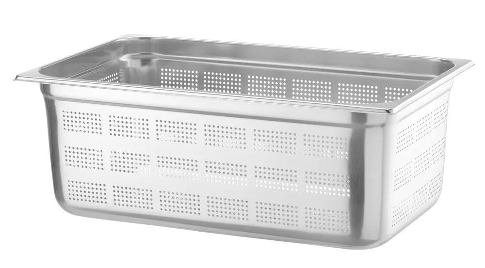 Recipiente Gastronorm 1/1 Perfurado 14L, Aço Inox 18/8