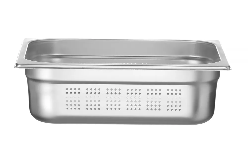 Recipiente Gastronorm 1/2 Perfurado em Aço Inox 4L, 65mm
