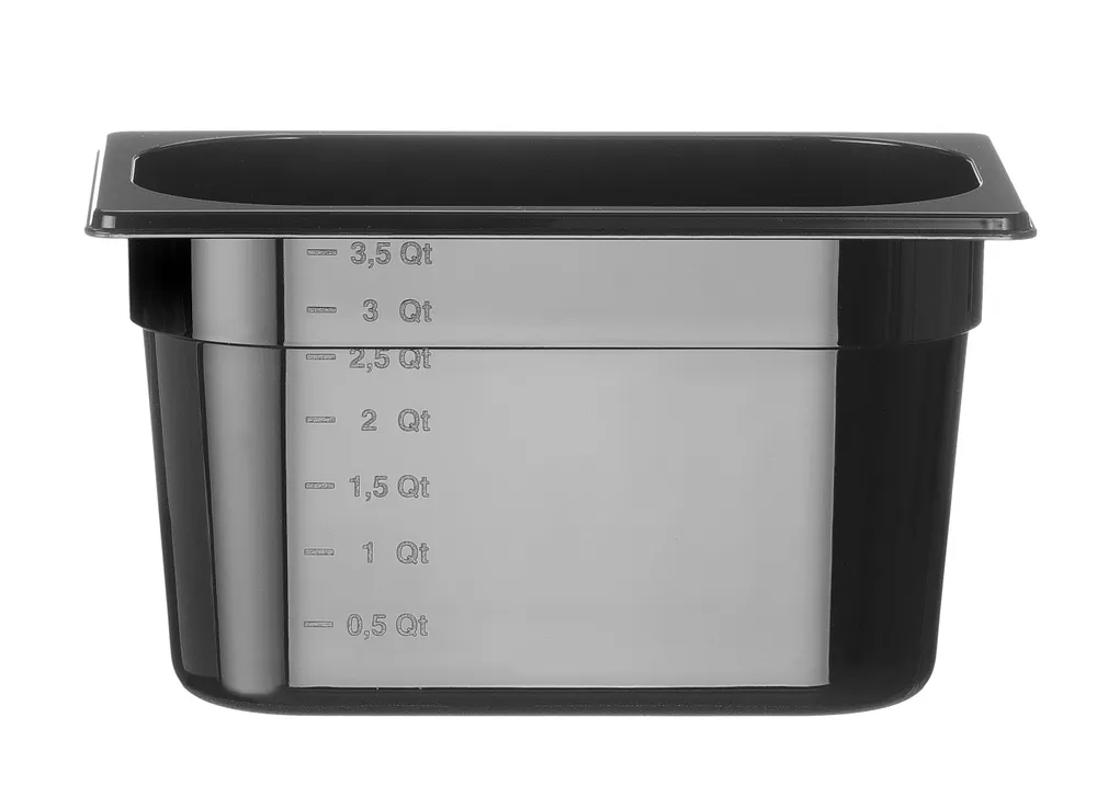 Recipiente Gastronorm 1/4 Policarbonato Preto 2,8L