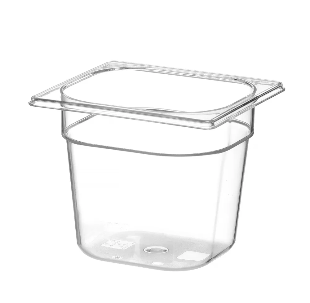 Recipiente Gastronorm GN 1/6, 2,4L, Policarbonato Transparente