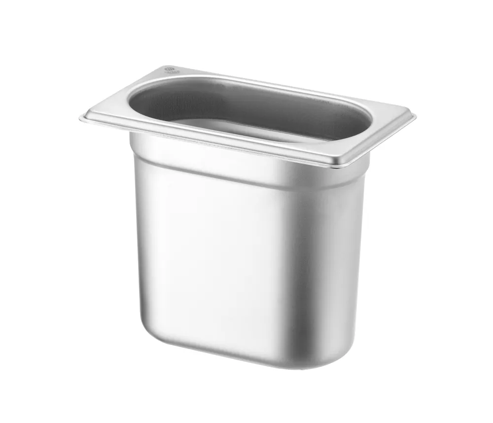 Recipiente Gastronorm 1/9 1,3L Aço Inoxidável 176x108x150mm