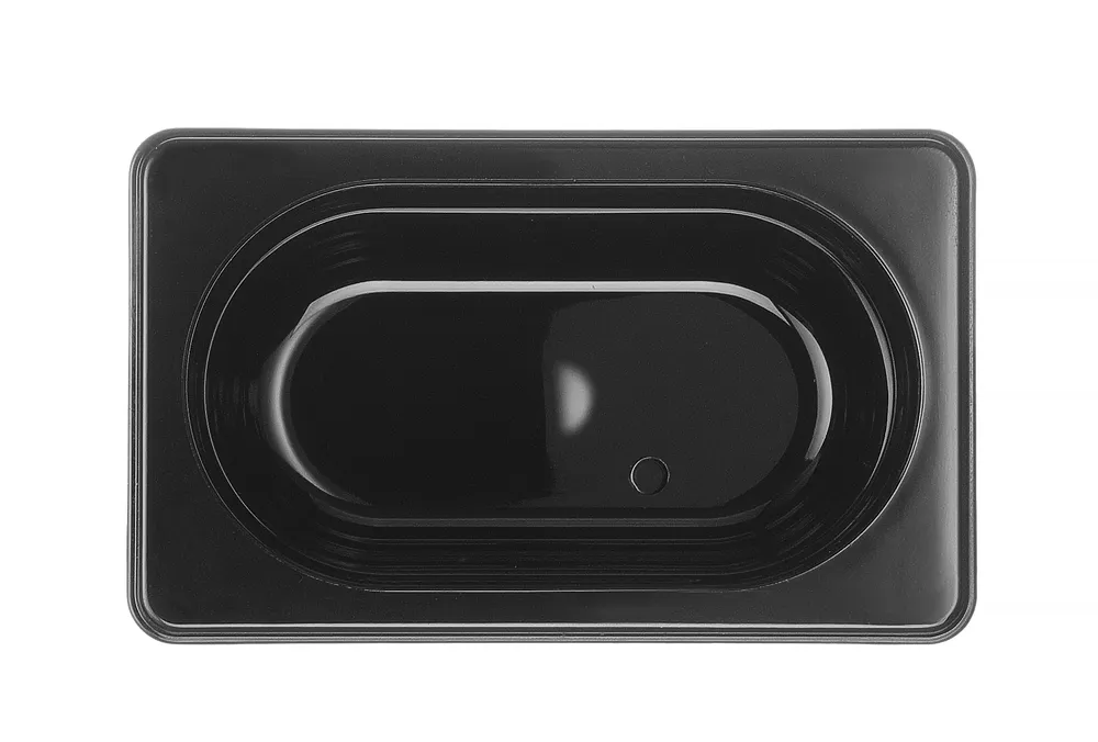 Recipiente Gastronorm 1/9, 1L, Preto, Policarbonato, 176x108x100mm