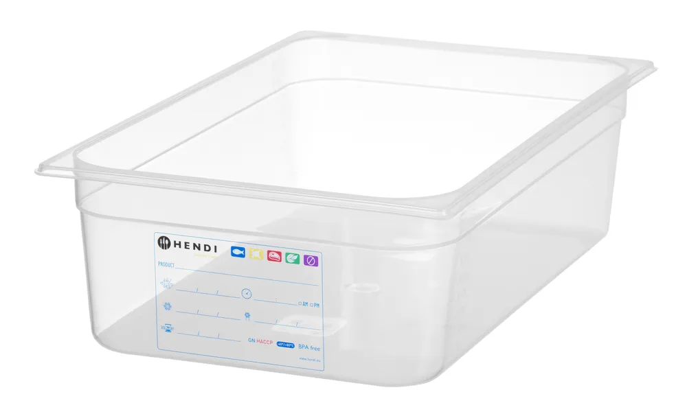 Contentor Gastronorm 1/1 Transparente Hendi 21L para Cozinha Profissional