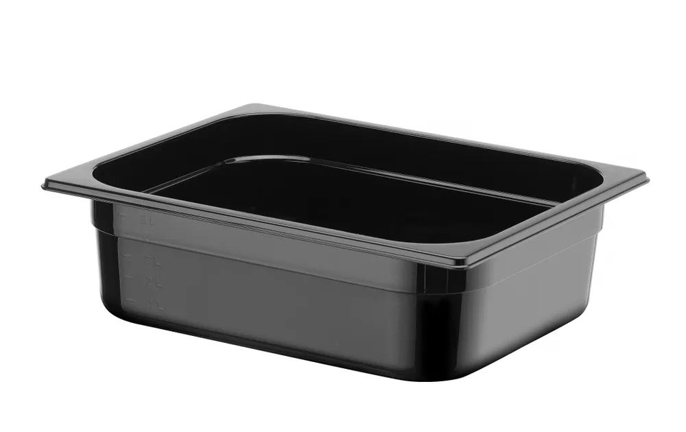 Recipiente Gastronorm 1/2 Preto 6.5L Policarbonato