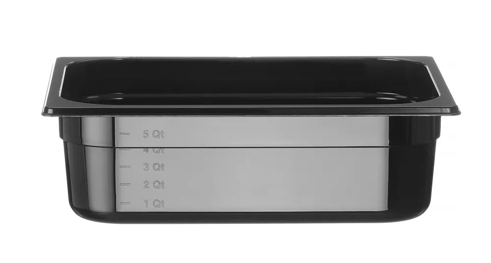 Recipiente Gastronorm 1/2 Preto 6.5L Policarbonato