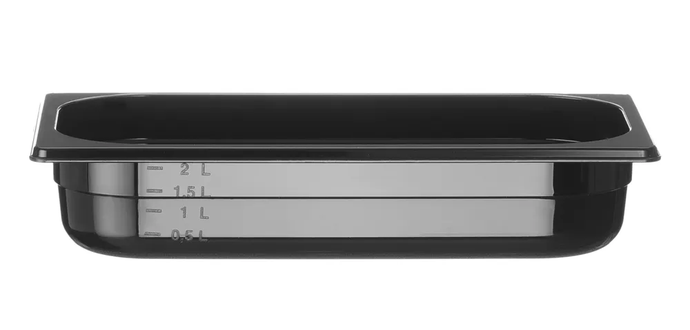 Recipiente Gastronorm 1/3, 2.5L, Preto, 325x176x65mm