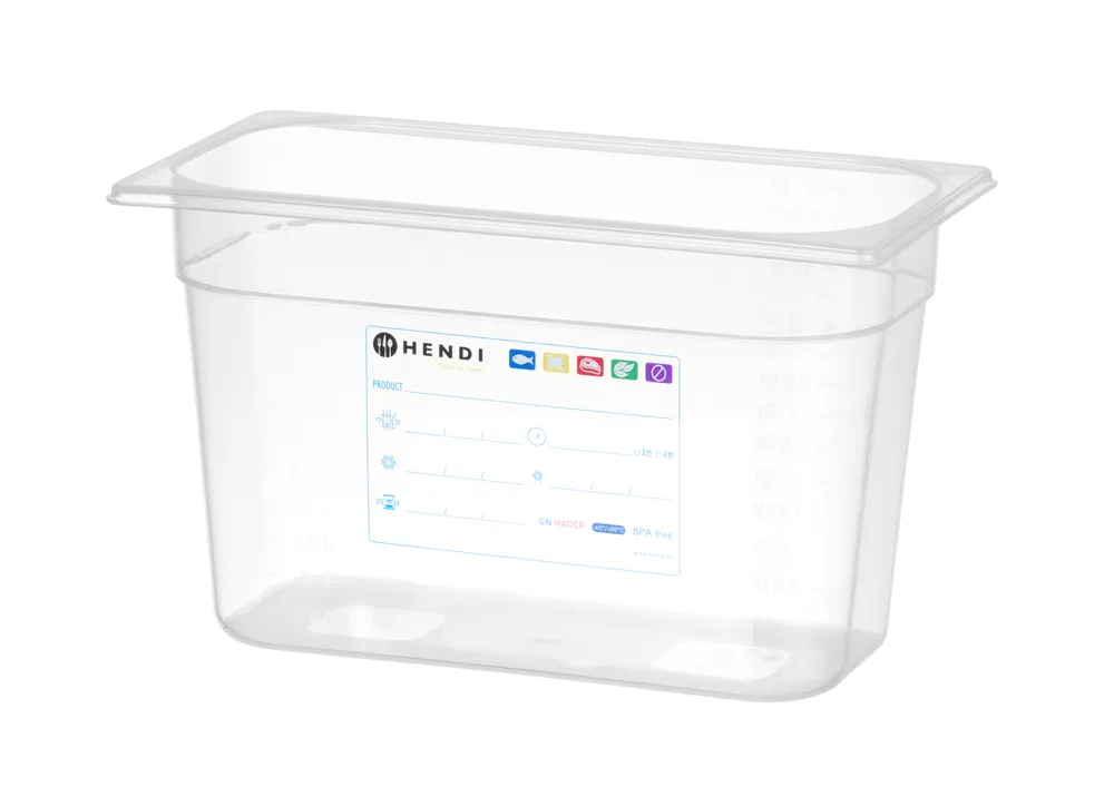 Contentor Gastronorm 1/3 Transparente 7,8L HENDI - Policarbonato