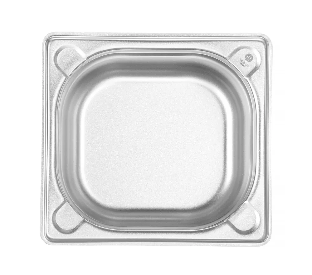 Recipiente Gastronorm GN 1/6, 1.6L, Aço Inoxidável, (H)100mm