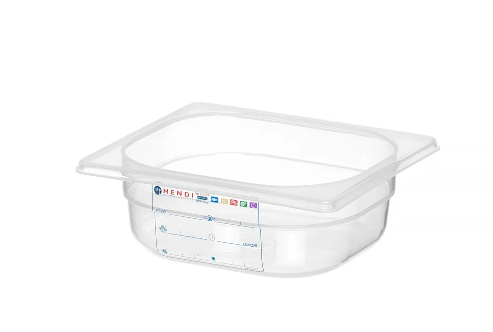 Recipiente Gastronorm 1/6 Transparente 1L Hendi - Organização HACCP