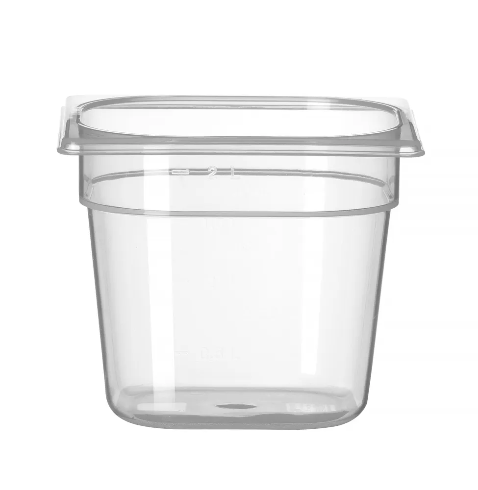 Recipiente Gastronorm 1/6 Transparente Hendi 2,4L - 176x162x150mm