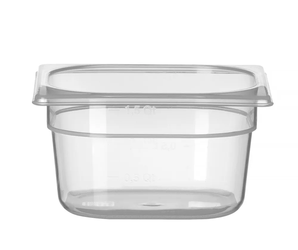 Contentor Gastronorm 1/6 Transparente Hendi 1,6L - 176x162x100mm