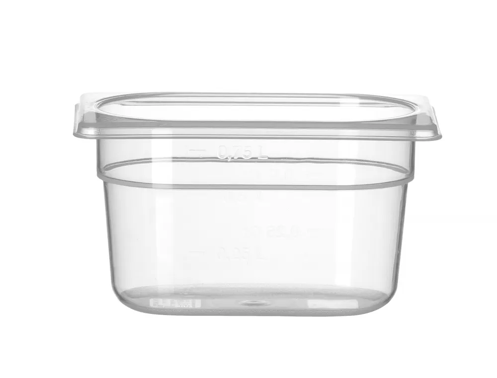 Recipiente Gastronorm 1/9 Transparente 1L Hendi - Armazenamento Profissional