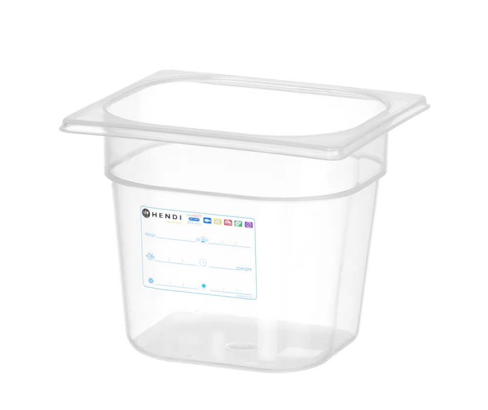 Recipiente Gastronorm 1/6 Transparente Hendi 2,4L - Armazenamento Profissional