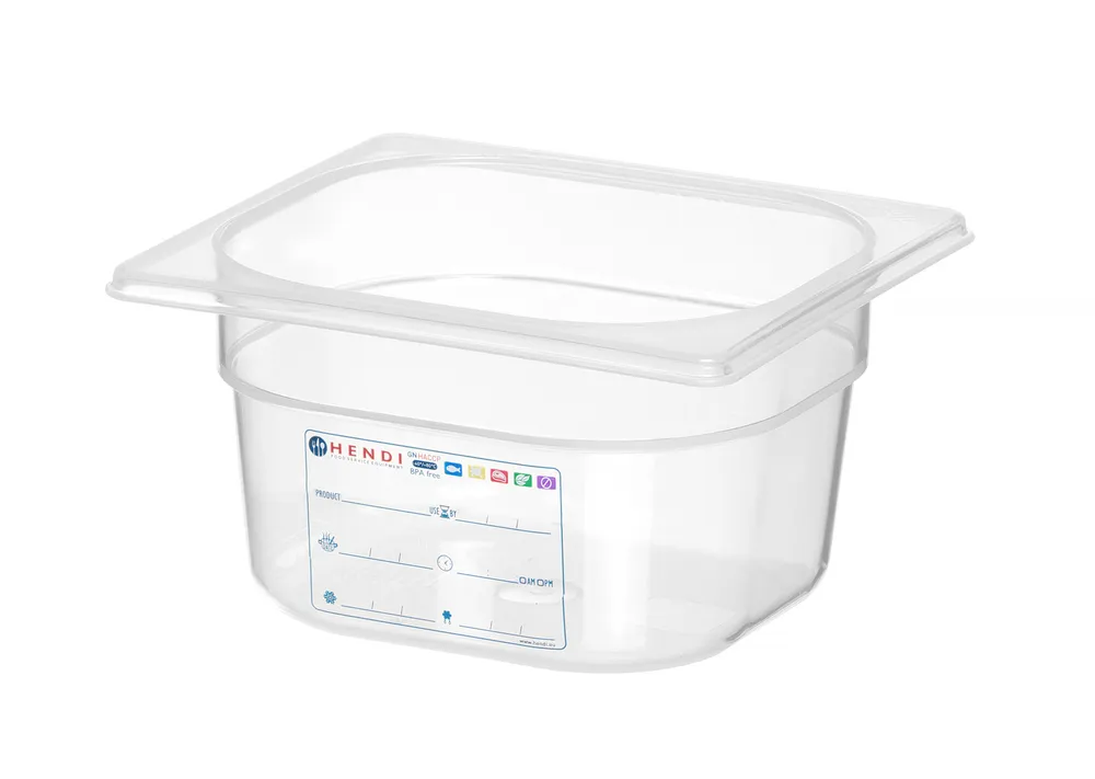 Recipiente Gastronorm 1/6 Transparente Hendi 1,6L - Armazenamento Profissional