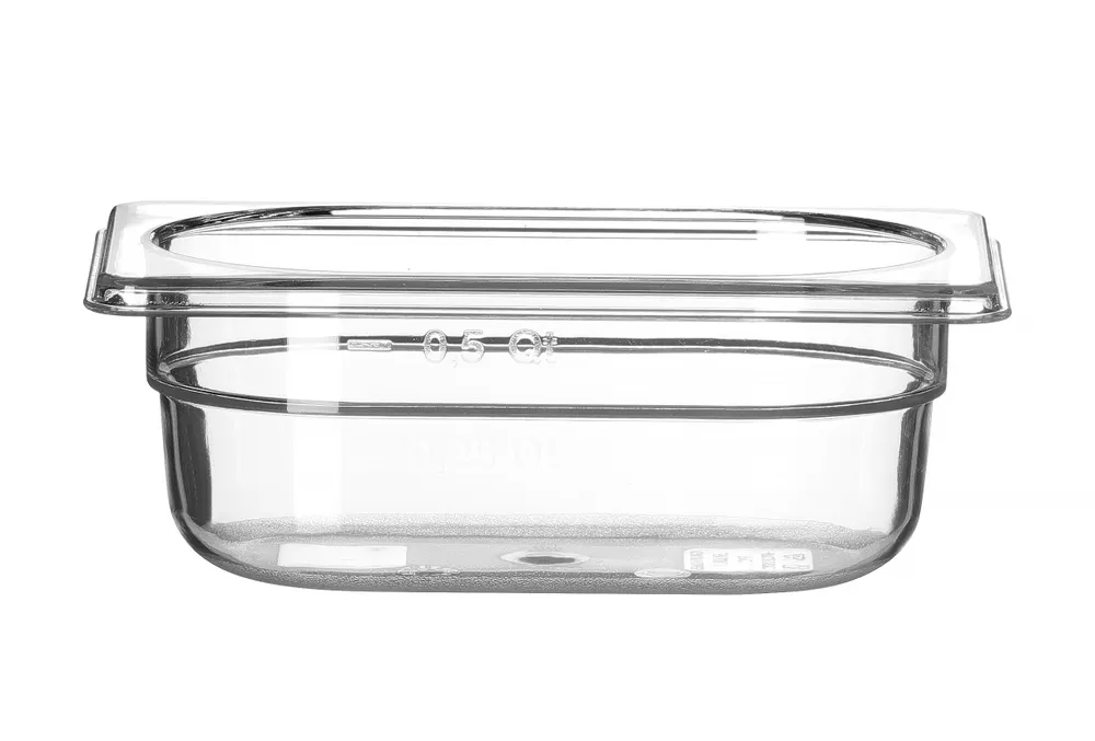 Recipiente Gastronorm 1/9 Transparente 0.6L - Cozinhas Profissionais