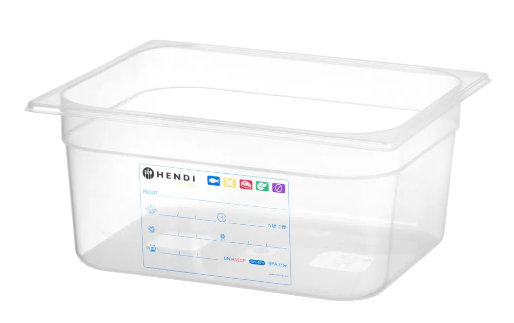 Contentor Gastronorm 1/2 Transparente Hendi 9,5L - 325x265x150mm
