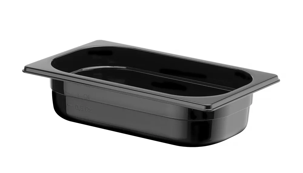 Recipiente Gastronorm 1/4 Preto 1,8L – 265x162x65mm