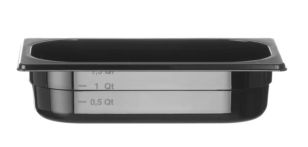 Recipiente Gastronorm 1/4 Preto 1,8L – 265x162x65mm
